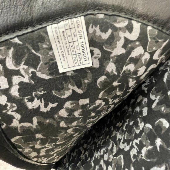 UGG {6.5} Boots Seldon Tall Black Leather Riding Boot Rear Zipper - Picture 5 of 7